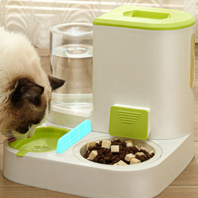 Distributeur automatique de croquettes pour chat - double