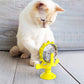 Distributeur croquettes chat - moulin à vent jaune