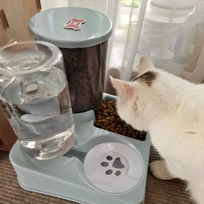 Distributeur croquettes chat - 2-en-1