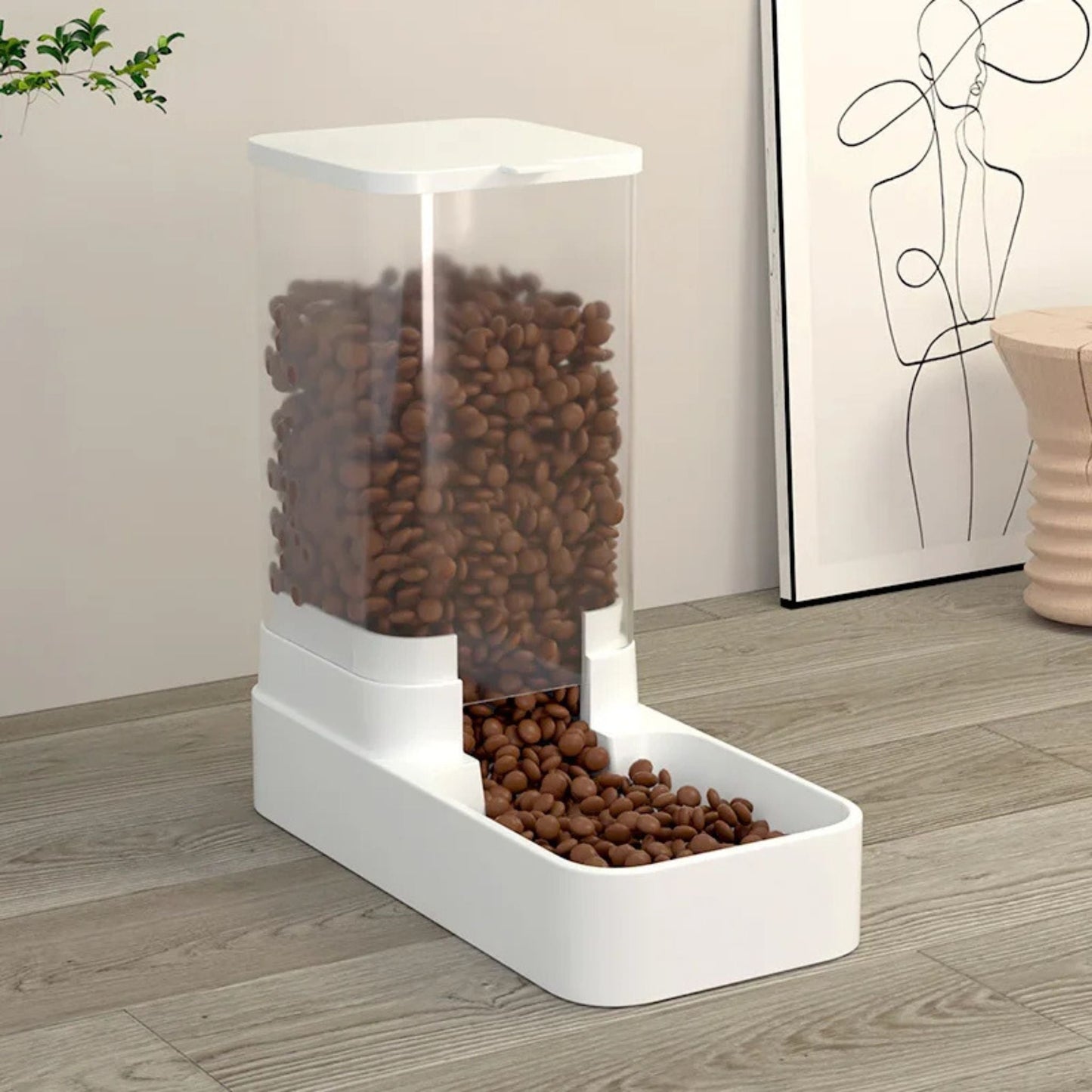 Distributeur de croquettes pour chat