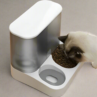 Distributeur de croquettes pour chat | 2-en-1