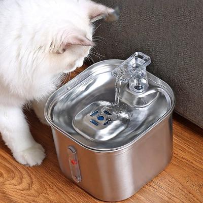 Fontaine à eau chat - Acier Inoxydable