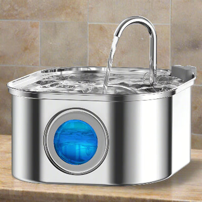 Fontaine à eau pour chat - acier inoxydable