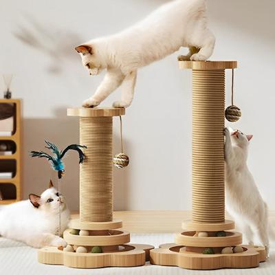 Griffoir pour chat - arbre en bois