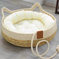 Panier en osier pour chat - tissé